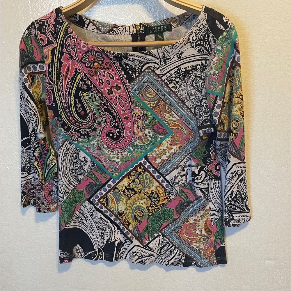 Lauren Ralph Lauren Women's Paisley Print Blouse